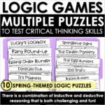 Spring Math Logic Activities Bundle